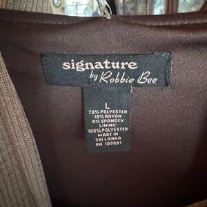 Signature by Robbie Bee Chocolate Brown Dress